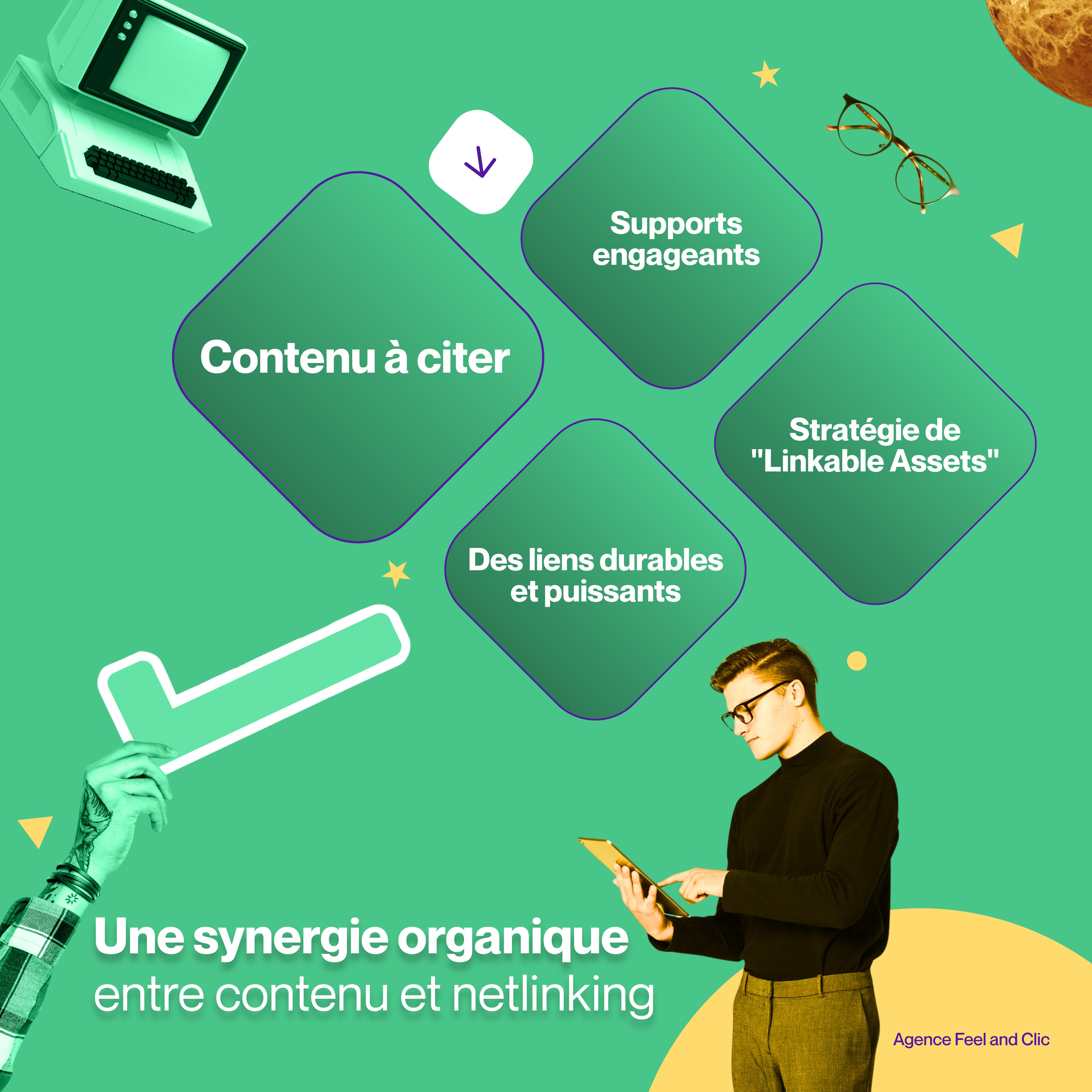 Votre Partenaire Netlinking Dédicacé Maximisez l'impact de votre stratégie SEO grâce à une synergie parfaite entre un contenu de qualité et un netlinking intelligent. Nous créons des contenus citables et des "linkable assets" pour des liens durables et puissants.