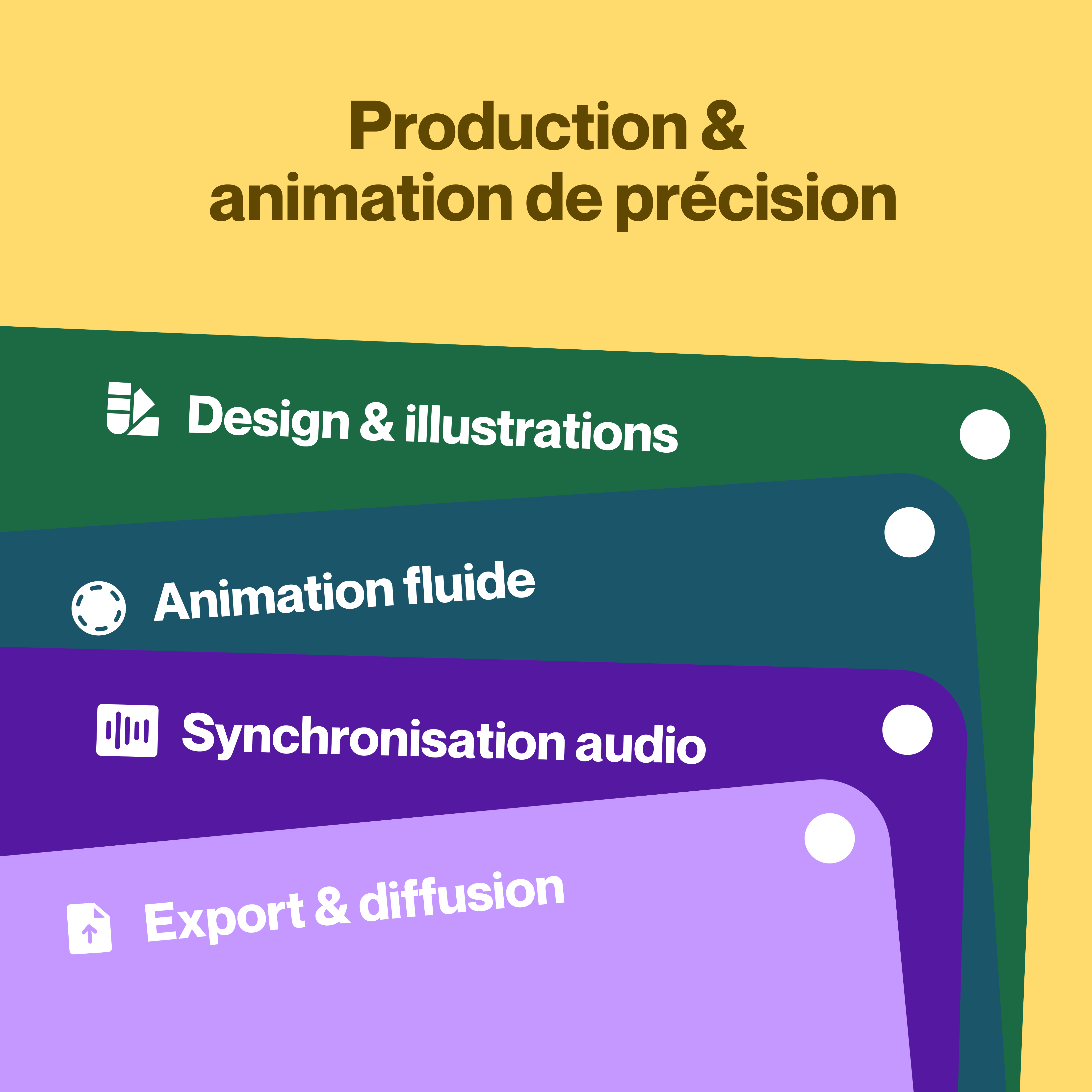 Production et Animation Vidéo de Précision Notre agence de production vidéo assure une production et animation de précision : design, illustrations, animation fluide, synchronisation audio, export et diffusion pour des vidéos de haute qualité